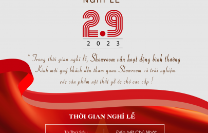 Thông báo lịch nghỉ lễ Quốc Khánh 2/9/2023